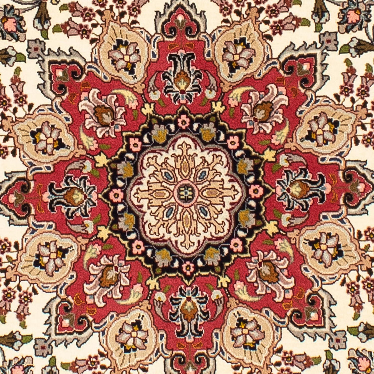 Persisk tæppe - Tabriz - Royal rundt  - 148 x 148 cm - beige