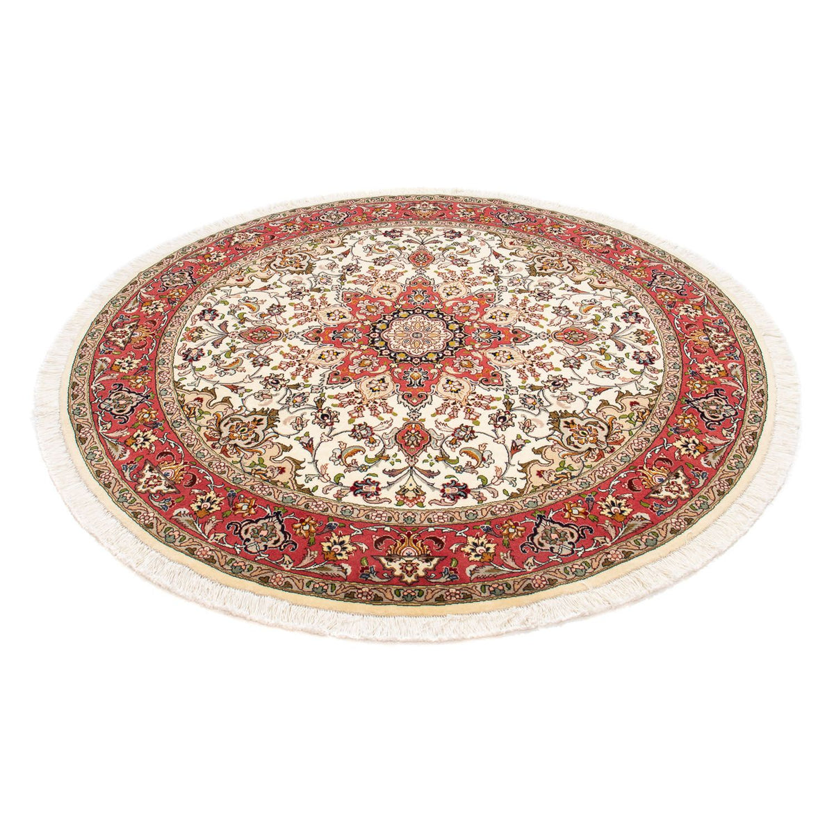 Persisk tæppe - Tabriz - Royal rundt  - 148 x 148 cm - beige
