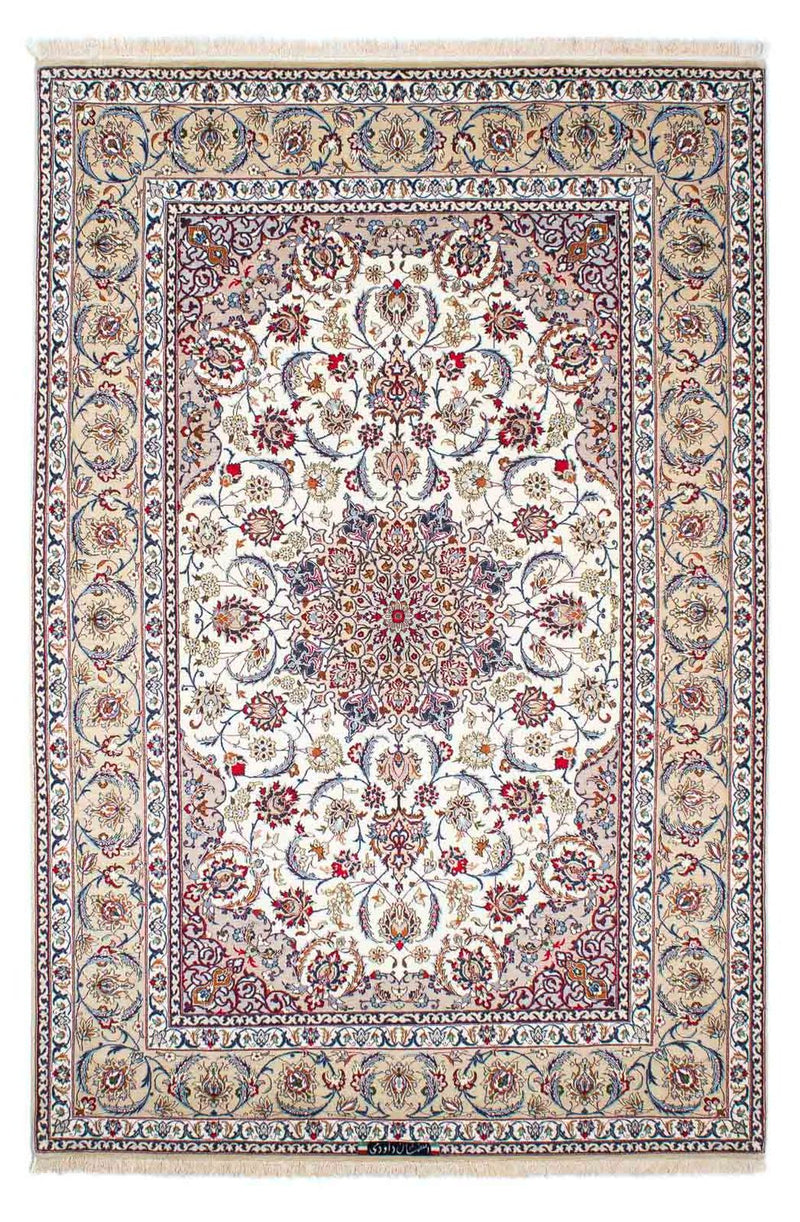 Persisk tæppe - Isfahan - Premium - 237 x 158 cm - beige