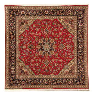 Persisk tæppe - Tabriz - Royal firkantet  - 204 x 203 cm - rød