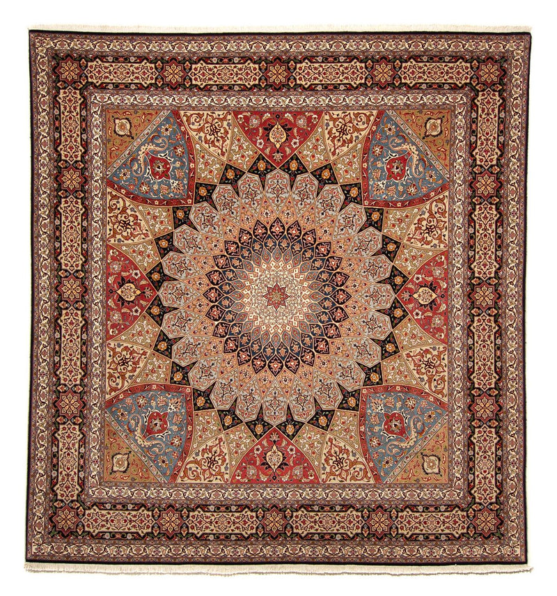Persisk tæppe - Tabriz - Royal firkantet  - 264 x 252 cm - lys brun