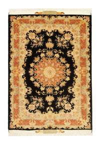 Persisk tæppe - Tabriz - Royal - 138 x 101 cm - sort