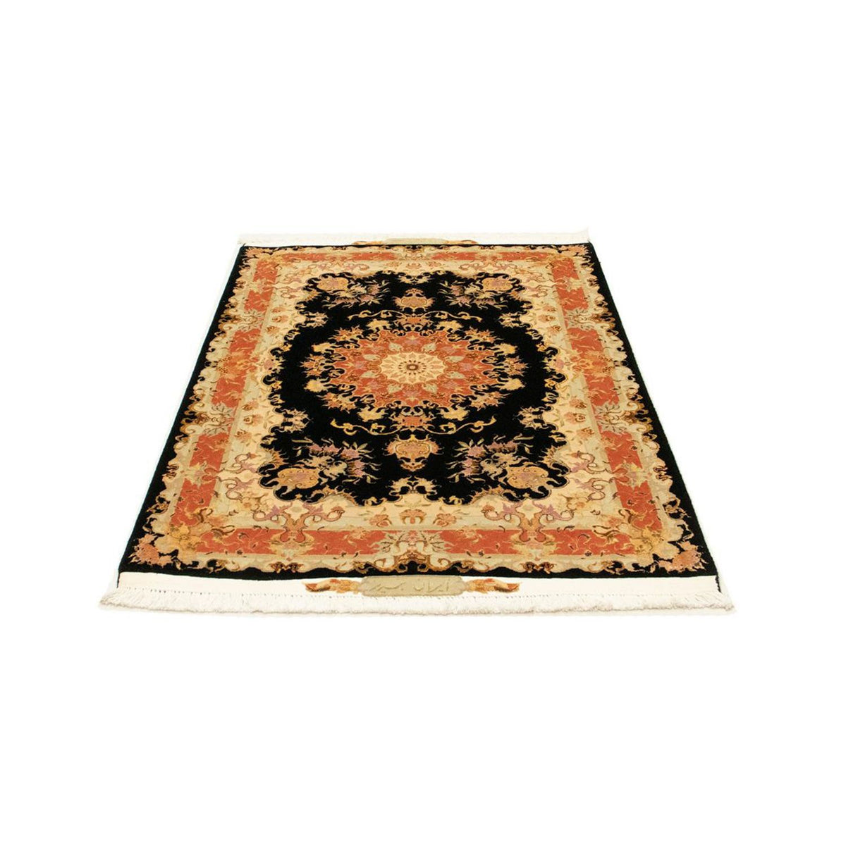 Persisk tæppe - Tabriz - Royal - 138 x 101 cm - sort