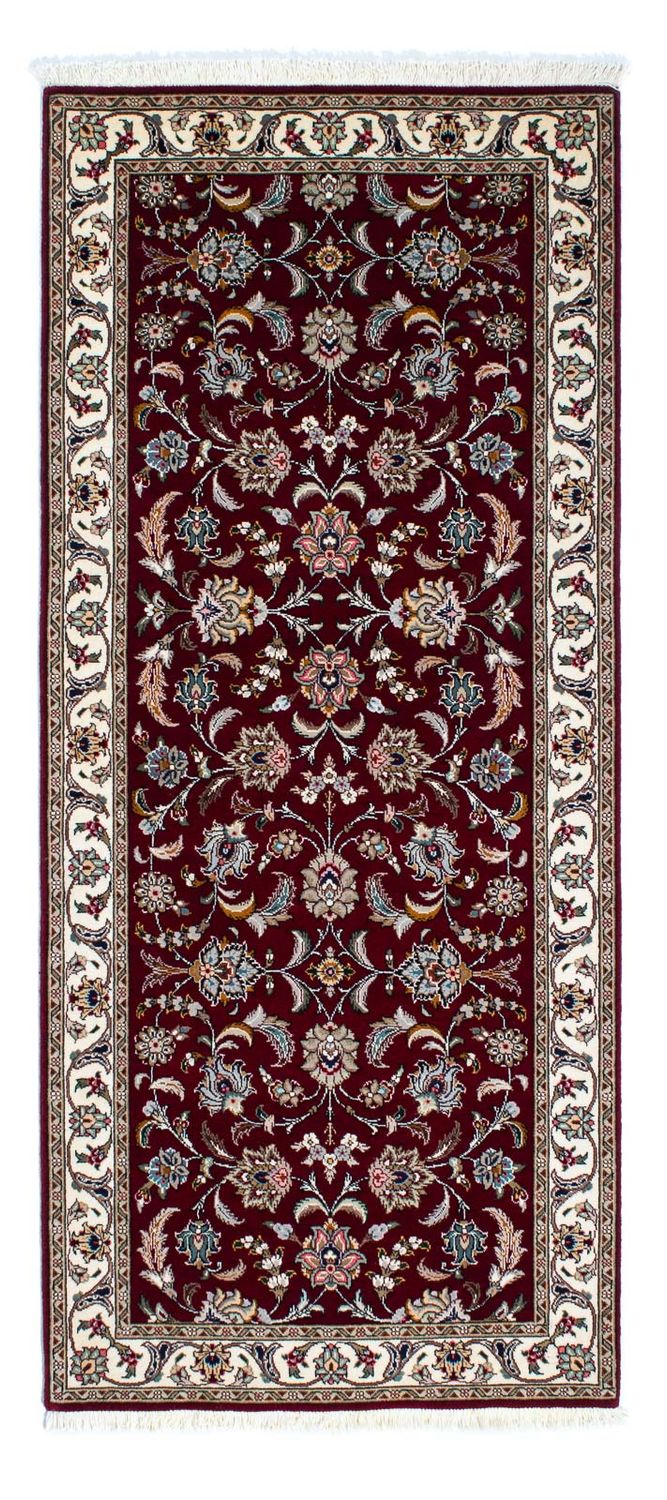 Løber Persisk tæppe - Tabriz - Royal - 205 x 88 cm - mørkerød