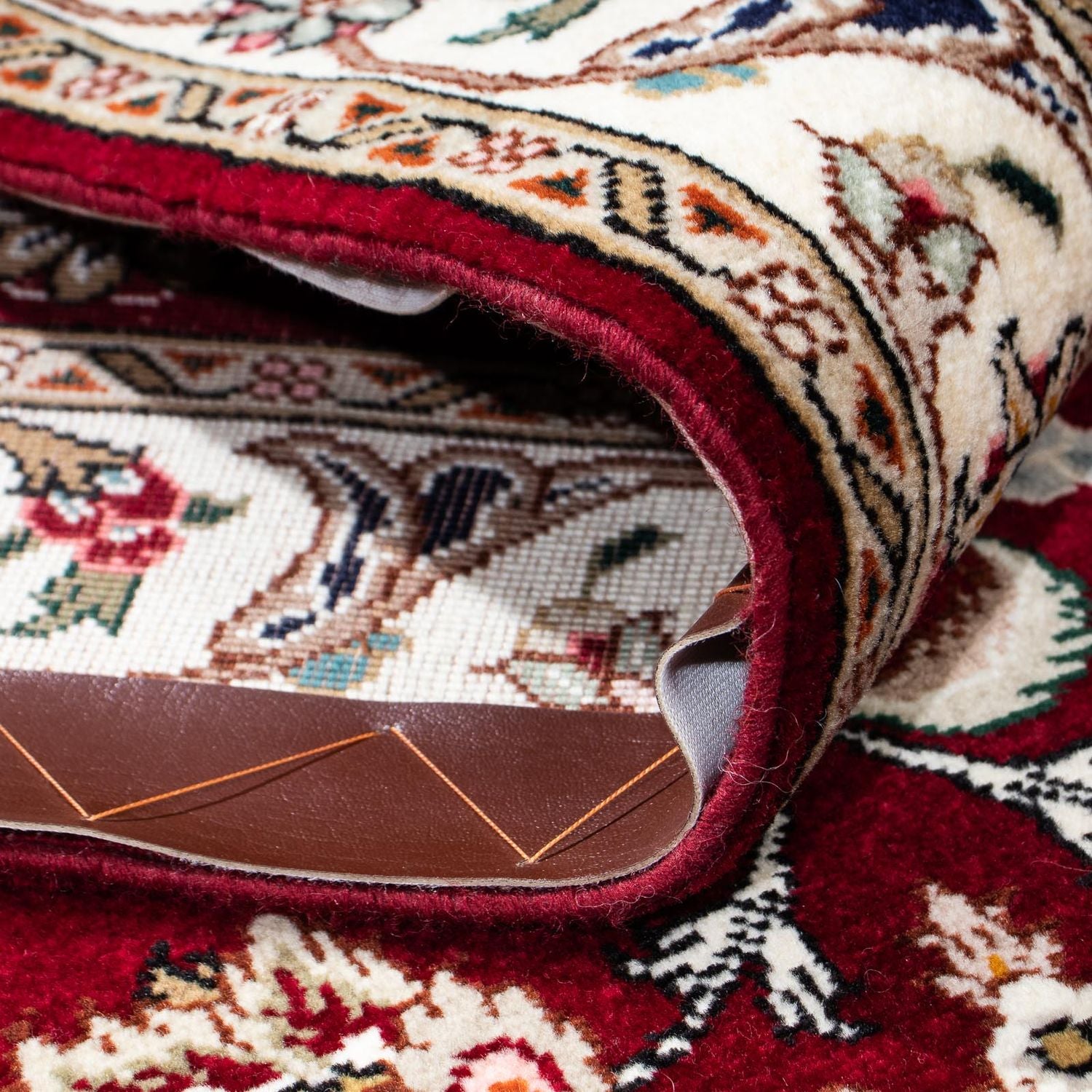 Løber Persisk tæppe - Tabriz - Royal - 205 x 88 cm - mørkerød