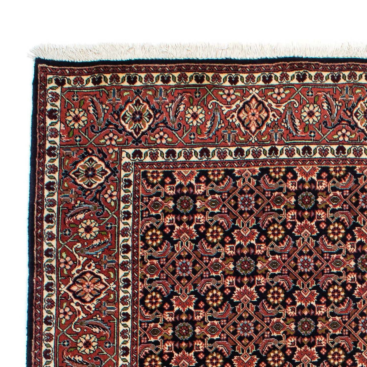 Persisk tæppe - Bijar - 209 x 140 cm - mørkeblå