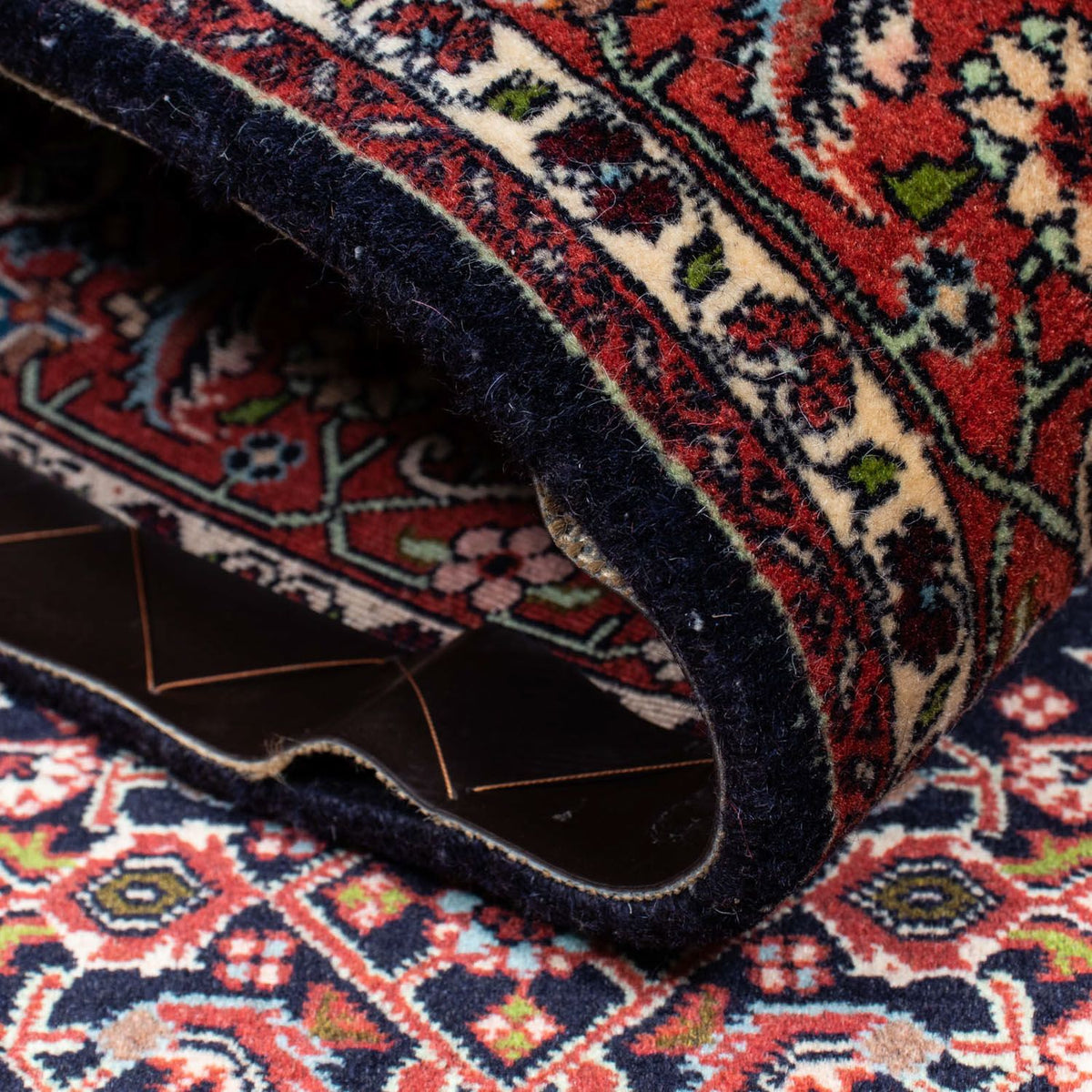 Persisk tæppe - Bijar - 209 x 140 cm - mørkeblå