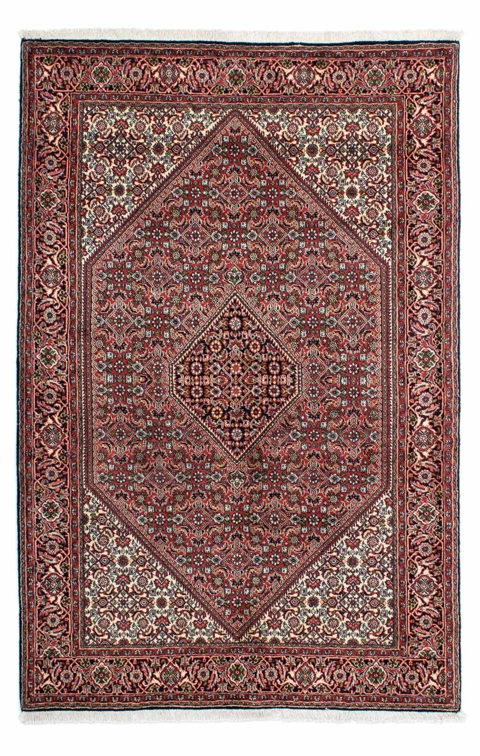 Persisk tæppe - Bijar - 218 x 140 cm - rød