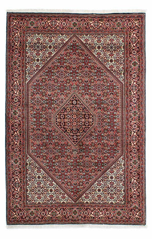 Persisk tæppe - Bijar - 218 x 140 cm - rød