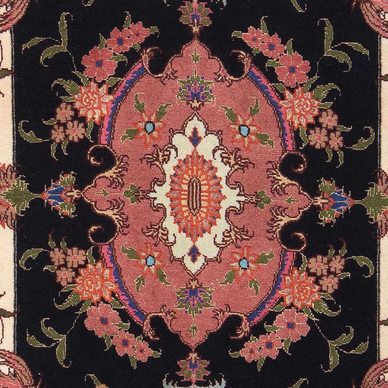 Persisk tæppe - Tabriz - Royal - 90 x 60 cm - mørkeblå