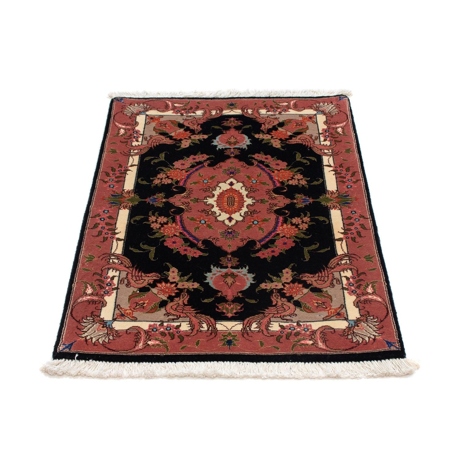 Persisk tæppe - Tabriz - Royal - 90 x 60 cm - mørkeblå