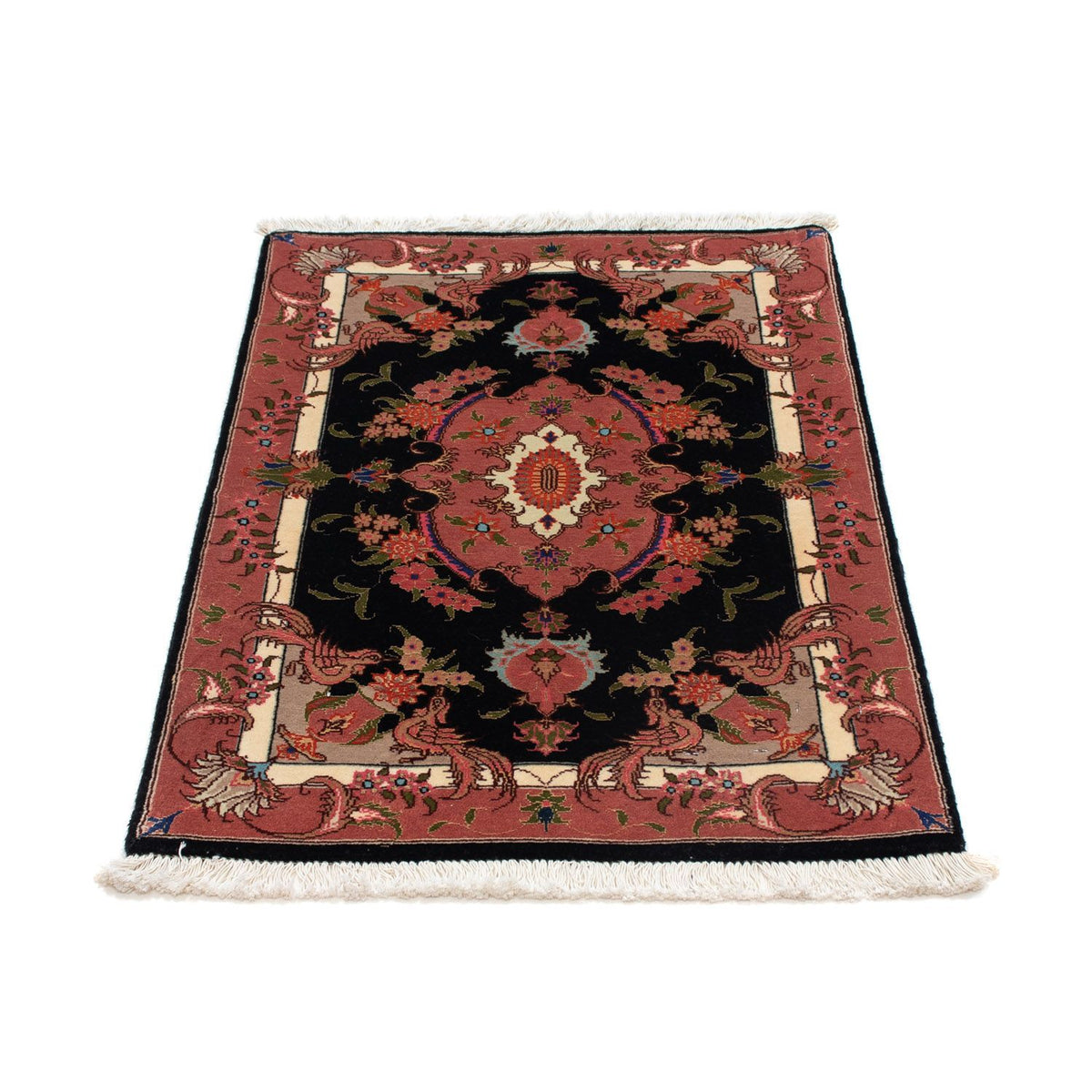 Persisk tæppe - Tabriz - Royal - 90 x 60 cm - mørkeblå