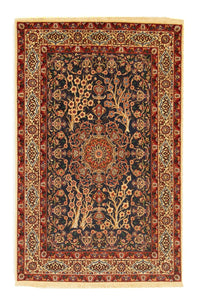 Persisk tæppe - Isfahan - Premium - 155 x 103 cm - sort