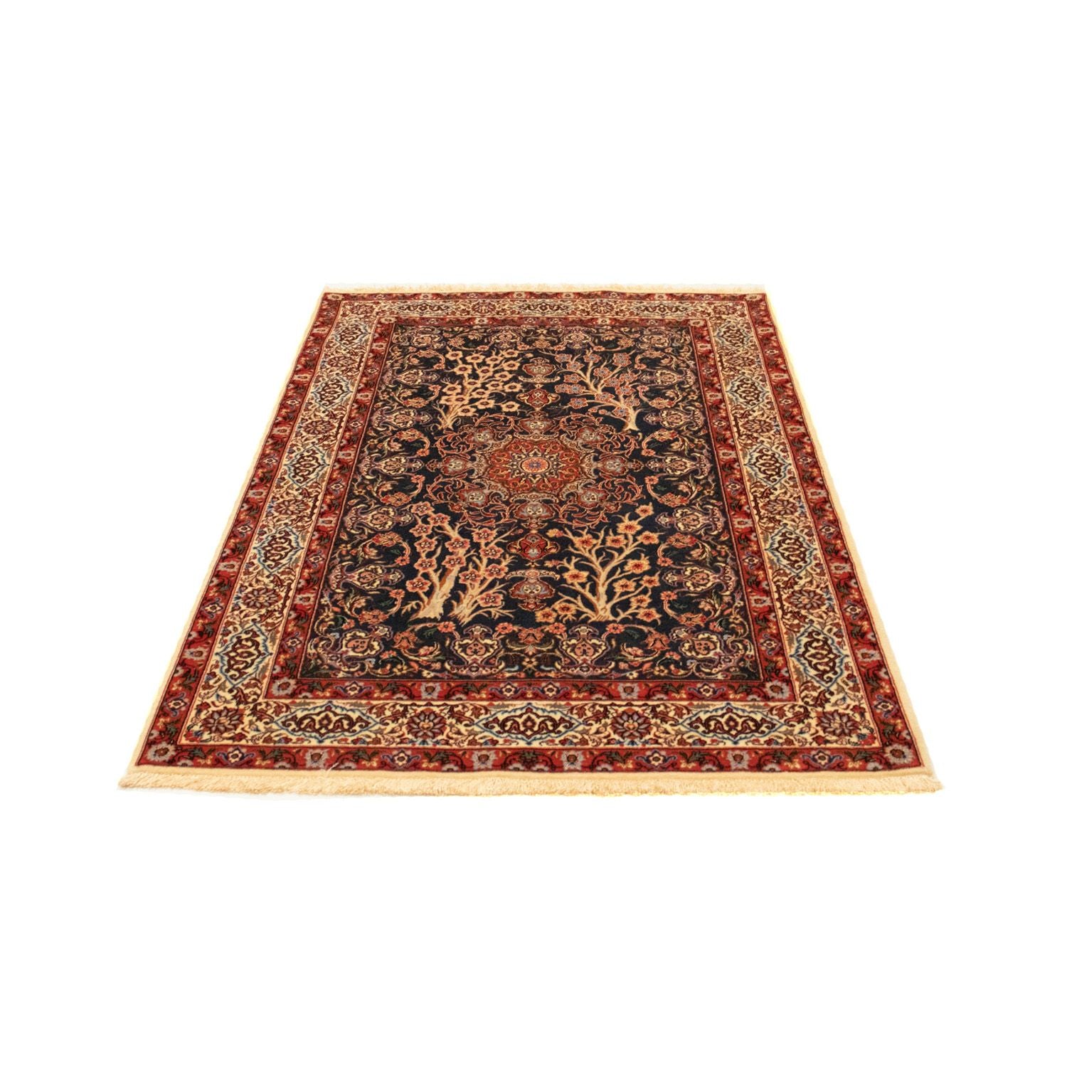Persisk tæppe - Isfahan - Premium - 155 x 103 cm - sort