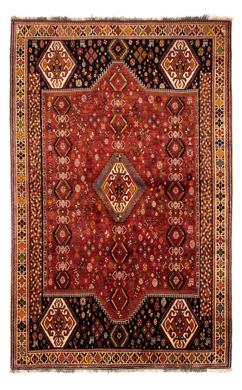 Persisk tæppe - Nomadisk - 284 x 168 cm - mørkerød