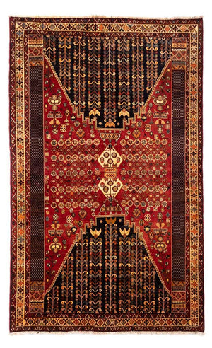 Persisk tæppe - Nomadisk - 277 x 173 cm - mørkerød