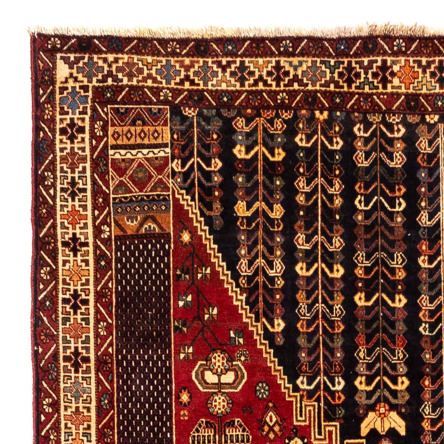 Persisk tæppe - Nomadisk - 277 x 173 cm - mørkerød
