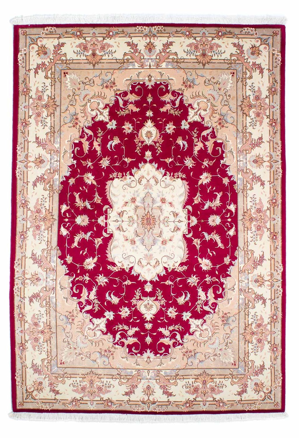 Persisk tæppe - Tabriz - Royal - 235 x 164 cm - rød