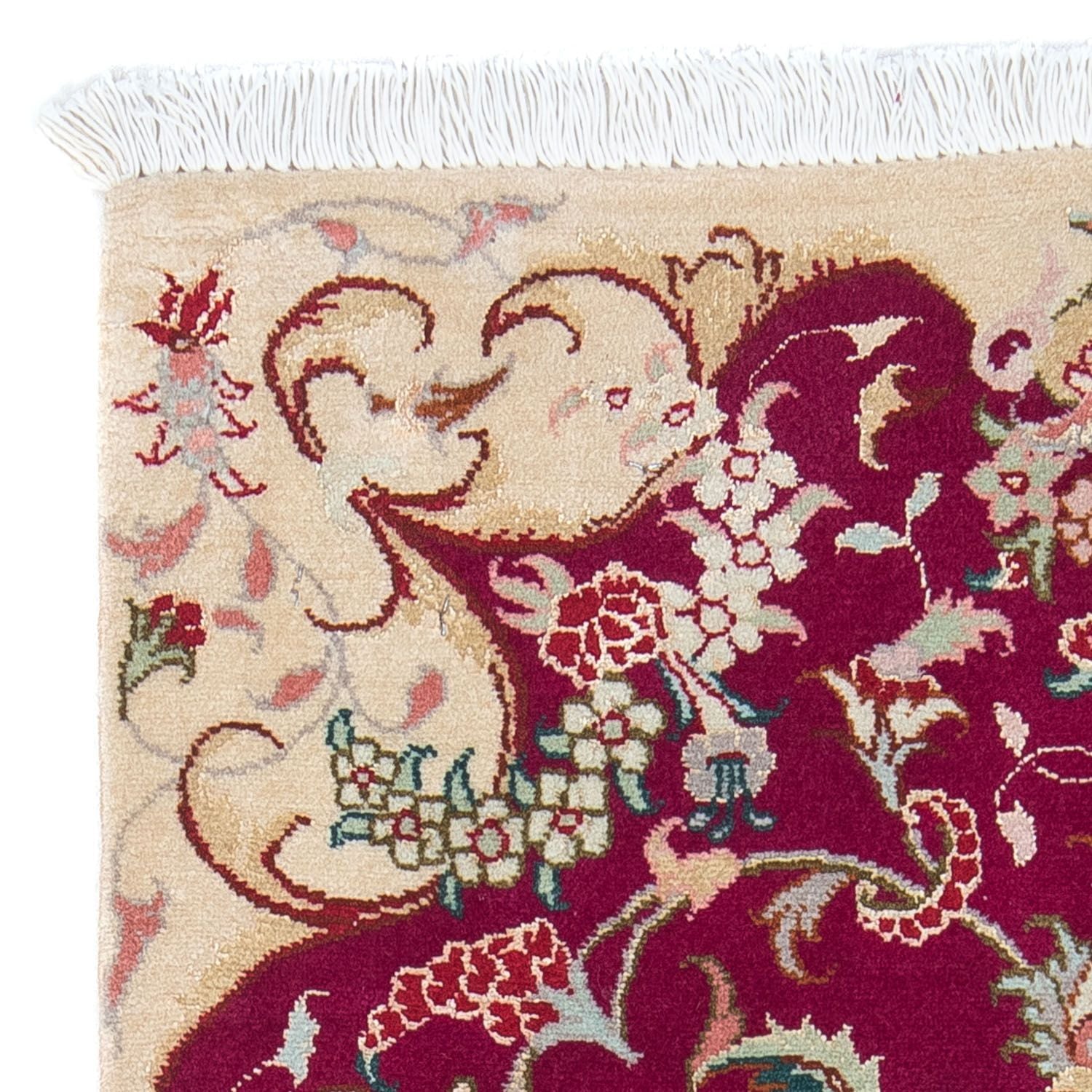 Persisk tæppe - Tabriz - Royal - 90 x 60 cm - mørkerød