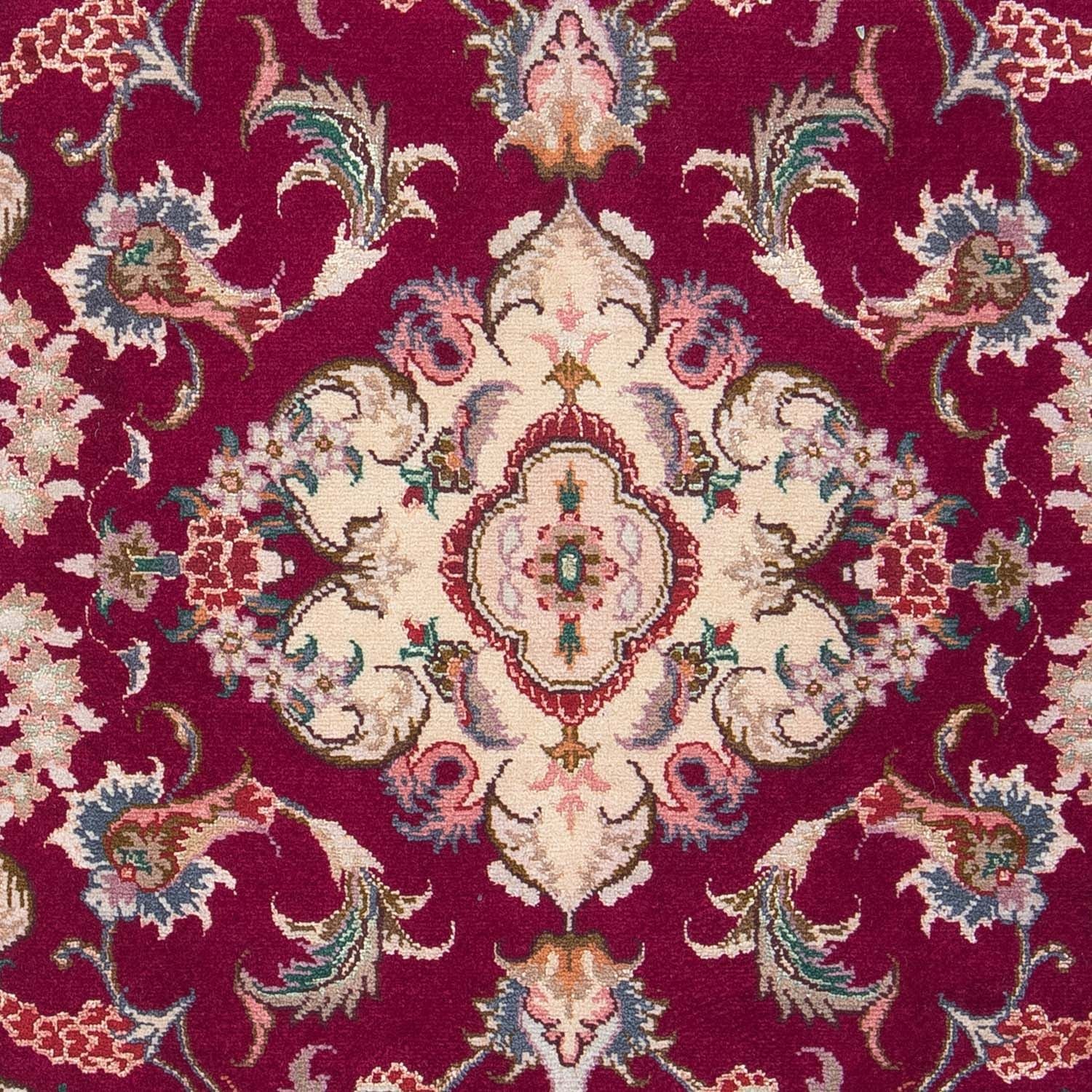 Persisk tæppe - Tabriz - Royal - 90 x 60 cm - mørkerød