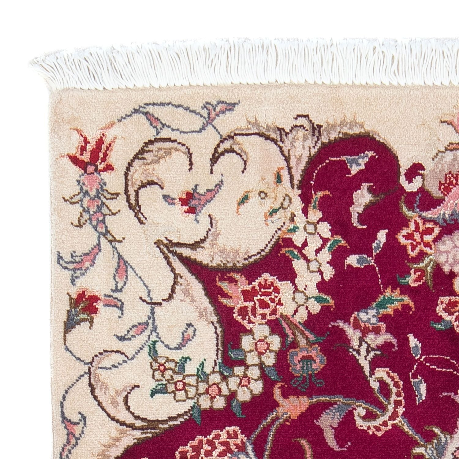 Persisk tæppe - Tabriz - Royal - 90 x 60 cm - mørkerød
