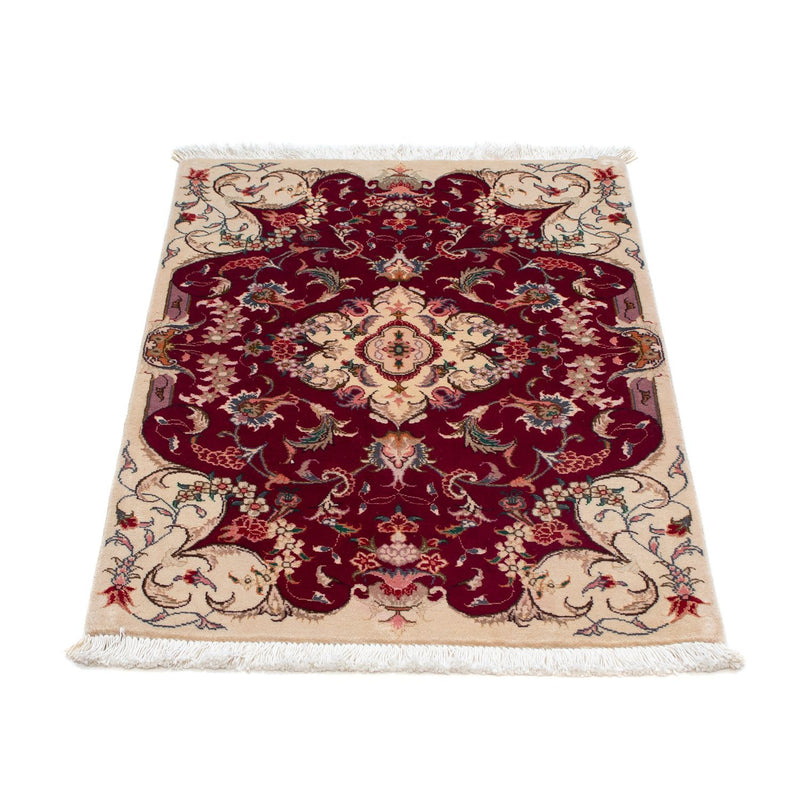 Persisk tæppe - Tabriz - Royal - 90 x 60 cm - mørkerød