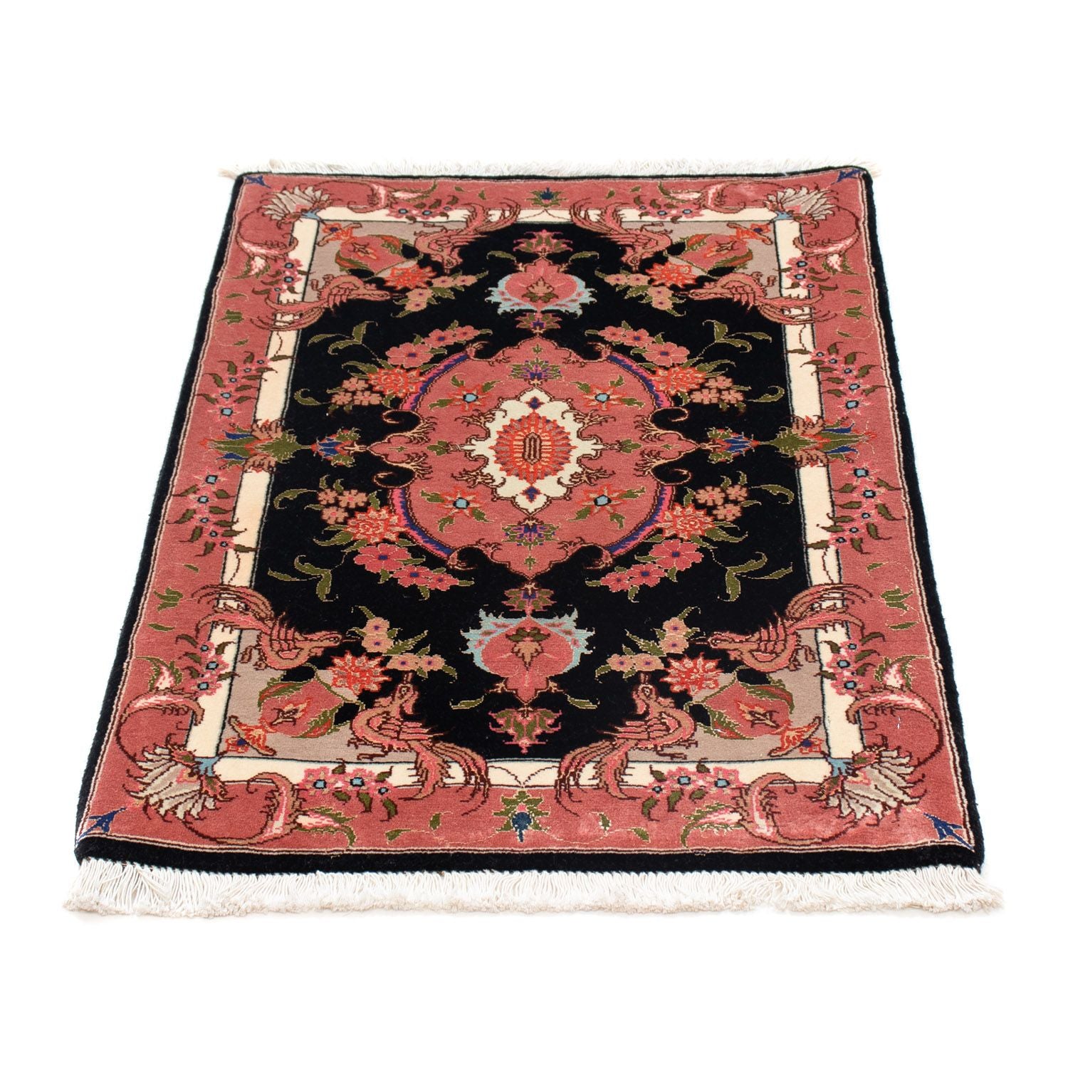 Persisk tæppe - Tabriz - Royal - 90 x 60 cm - mørkeblå