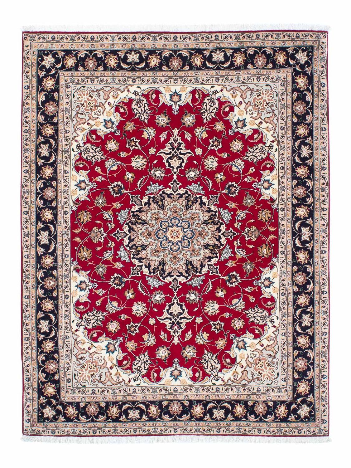 Persisk tæppe - Tabriz - Royal - 202 x 152 cm - rød