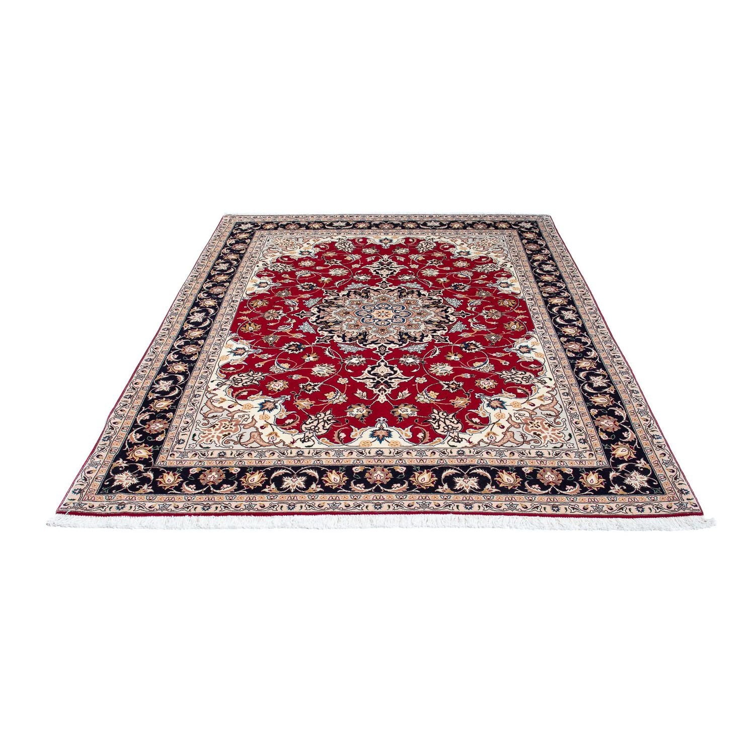 Persisk tæppe - Tabriz - Royal - 202 x 152 cm - rød