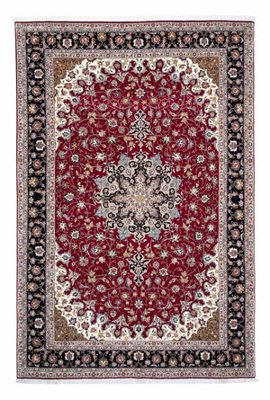 Persisk tæppe - Tabriz - Royal - 318 x 205 cm - mørkerød