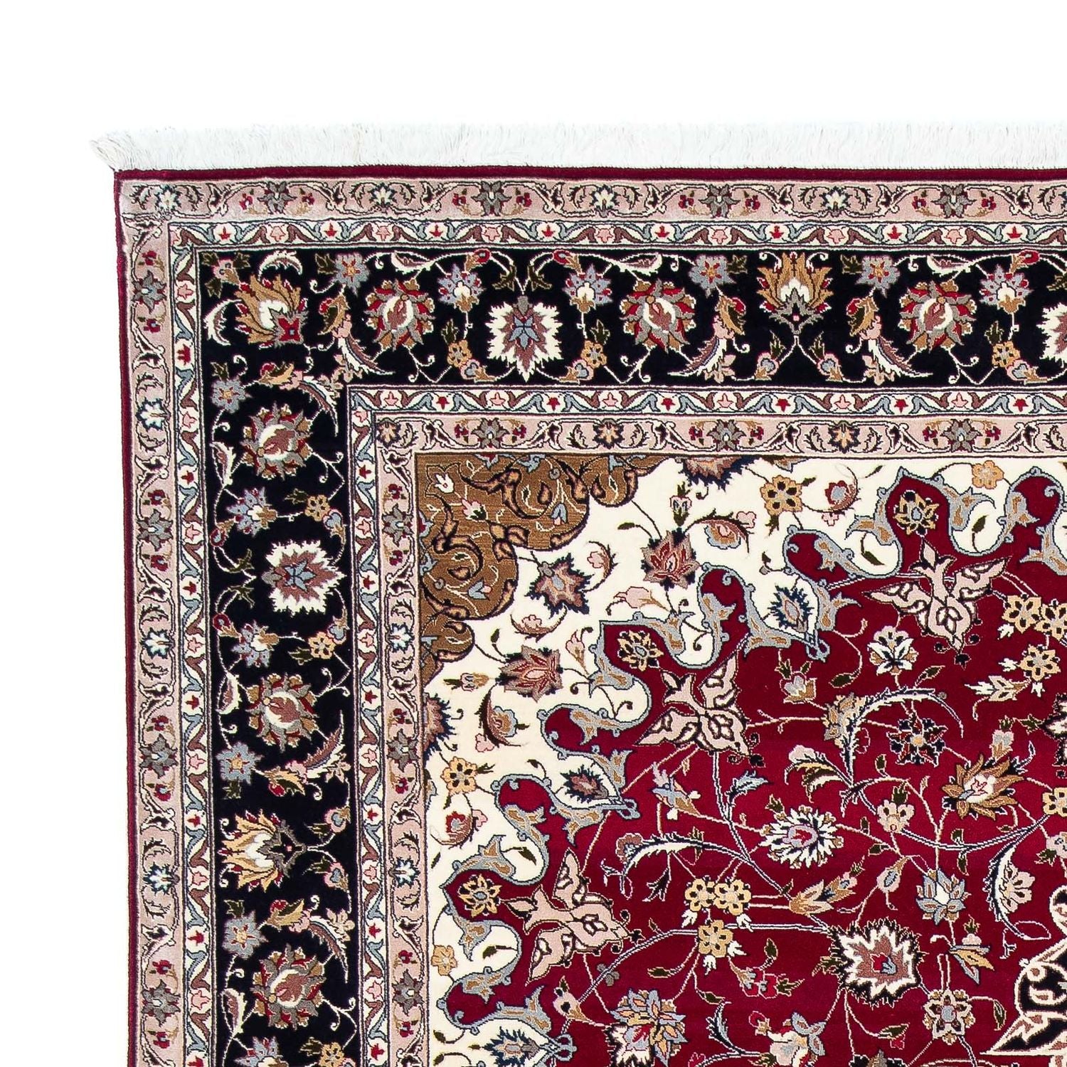Persisk tæppe - Tabriz - Royal - 318 x 205 cm - mørkerød