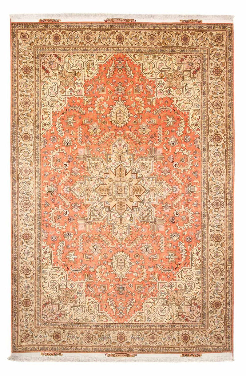 Persisk tæppe - Tabriz - Royal - 312 x 202 cm - lysrød