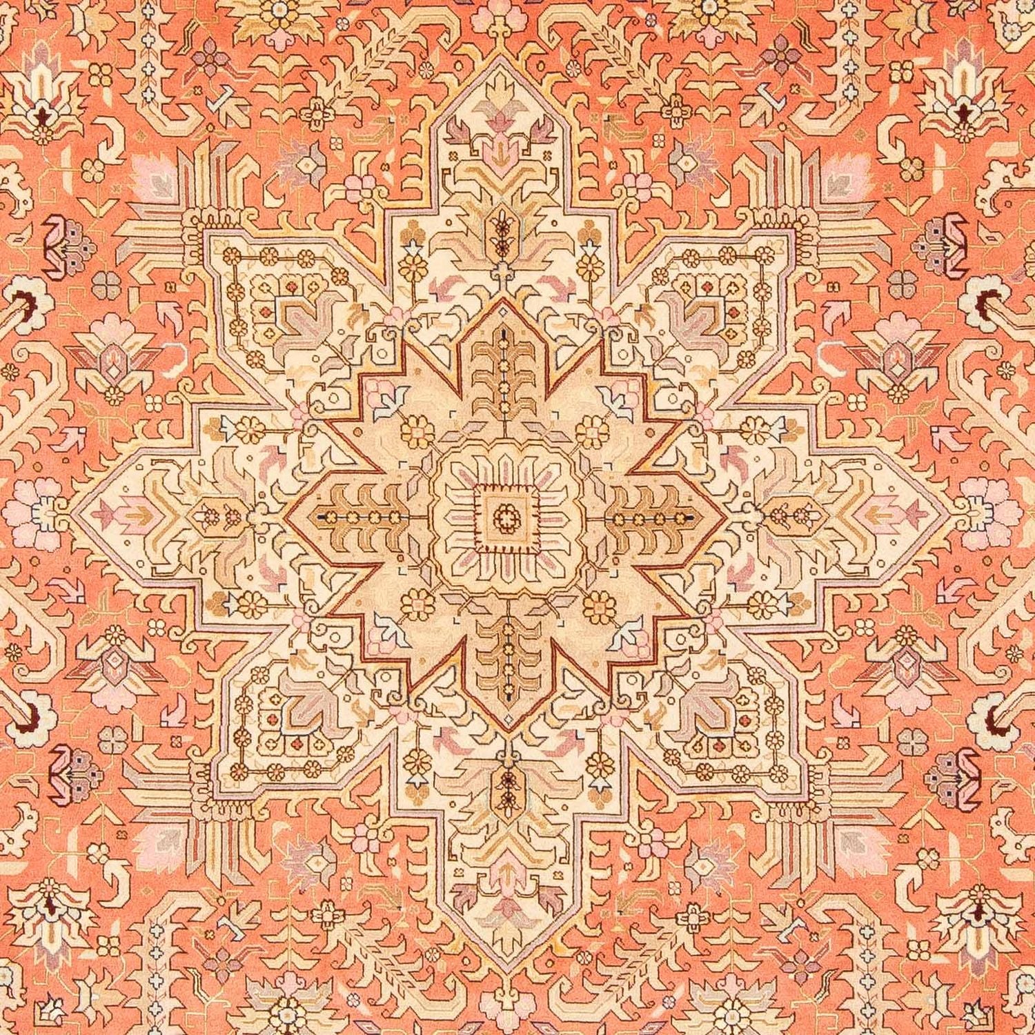 Persisk tæppe - Tabriz - Royal - 312 x 202 cm - lysrød