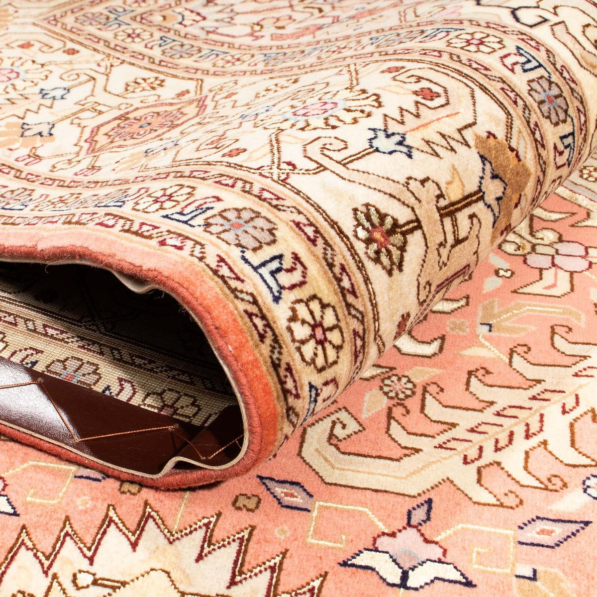 Persisk tæppe - Tabriz - Royal - 312 x 202 cm - lysrød