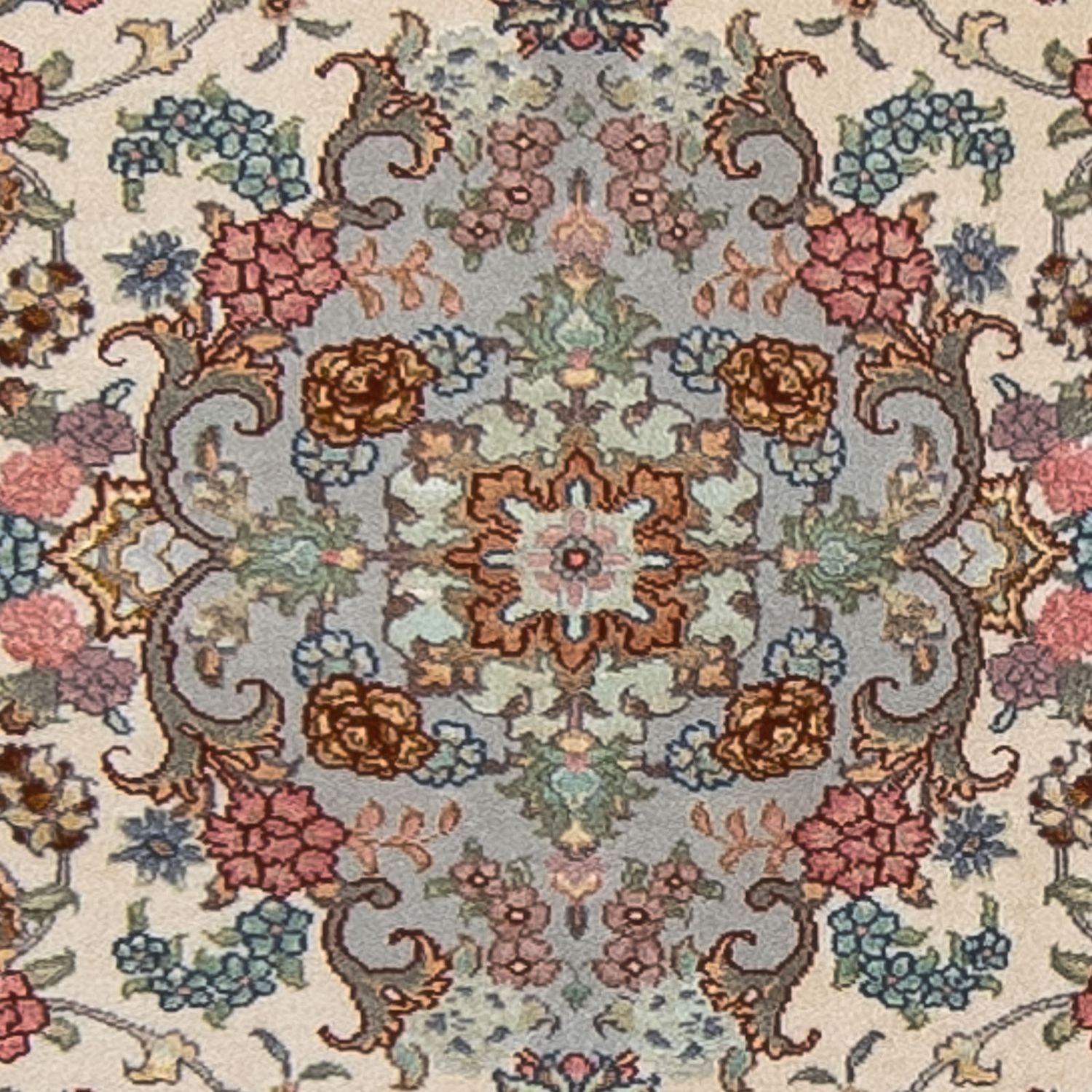 Løber Persisk tæppe - Tabriz - Royal - 355 x 92 cm - beige