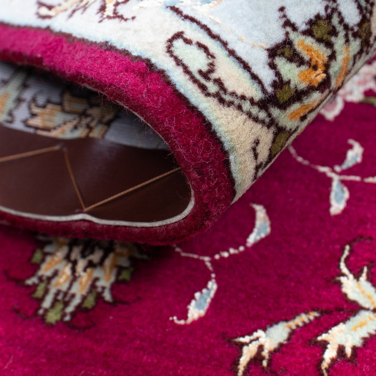 Persisk tæppe - Tabriz - Royal - 90 x 60 cm - mørkerød