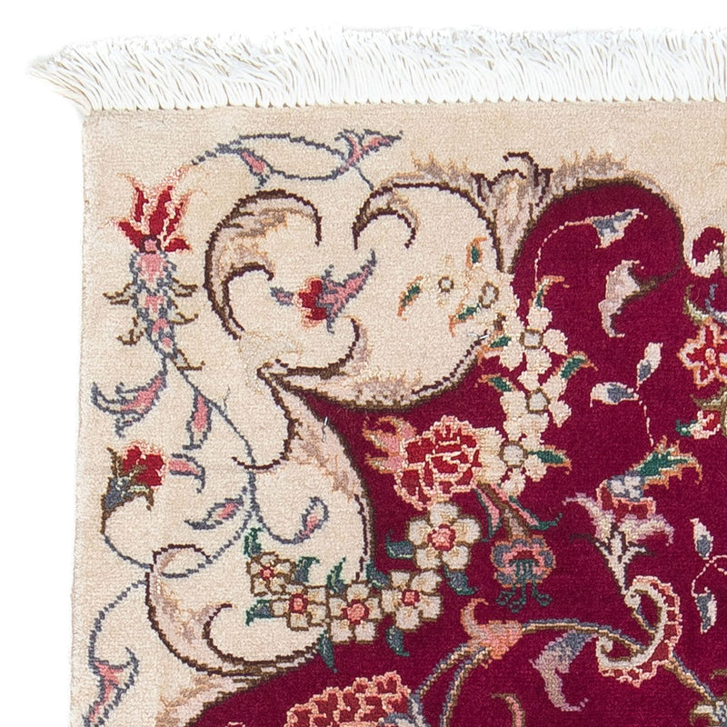 Persisk tæppe - Tabriz - Royal - 90 x 60 cm - mørkerød