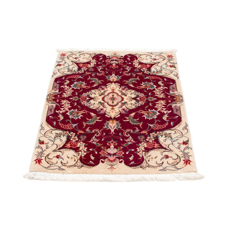 Persisk tæppe - Tabriz - Royal - 90 x 60 cm - mørkerød