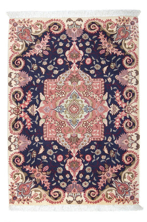Persisk tæppe - Tabriz - Royal - 90 x 60 cm - mørkeblå