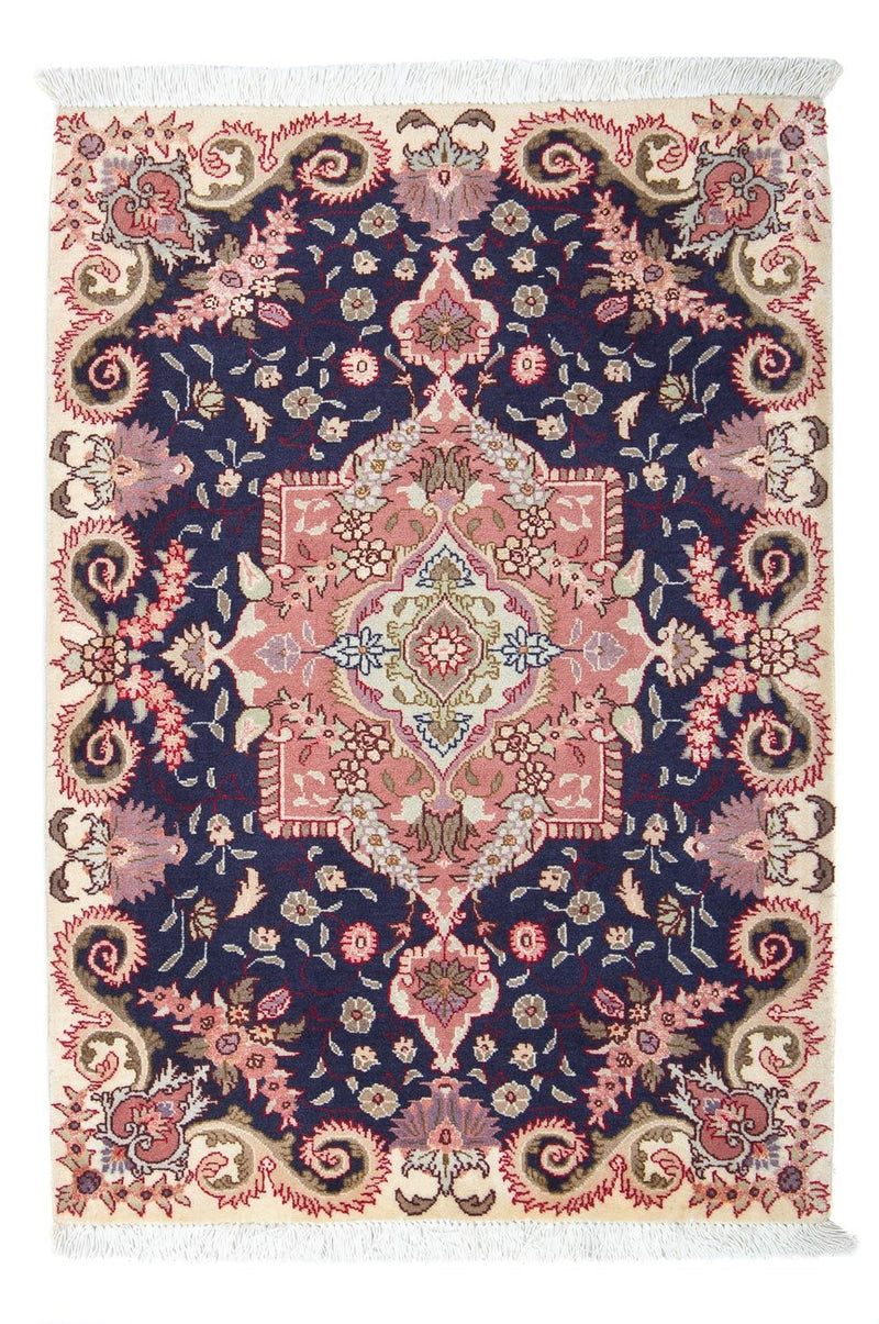 Persisk tæppe - Tabriz - Royal - 90 x 60 cm - mørkeblå