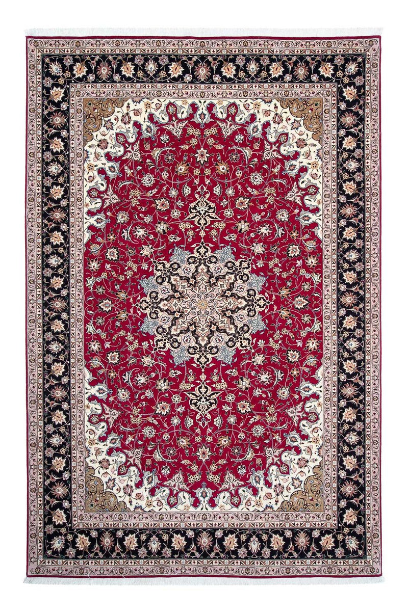 Persisk tæppe - Tabriz - Royal - 316 x 203 cm - mørkerød