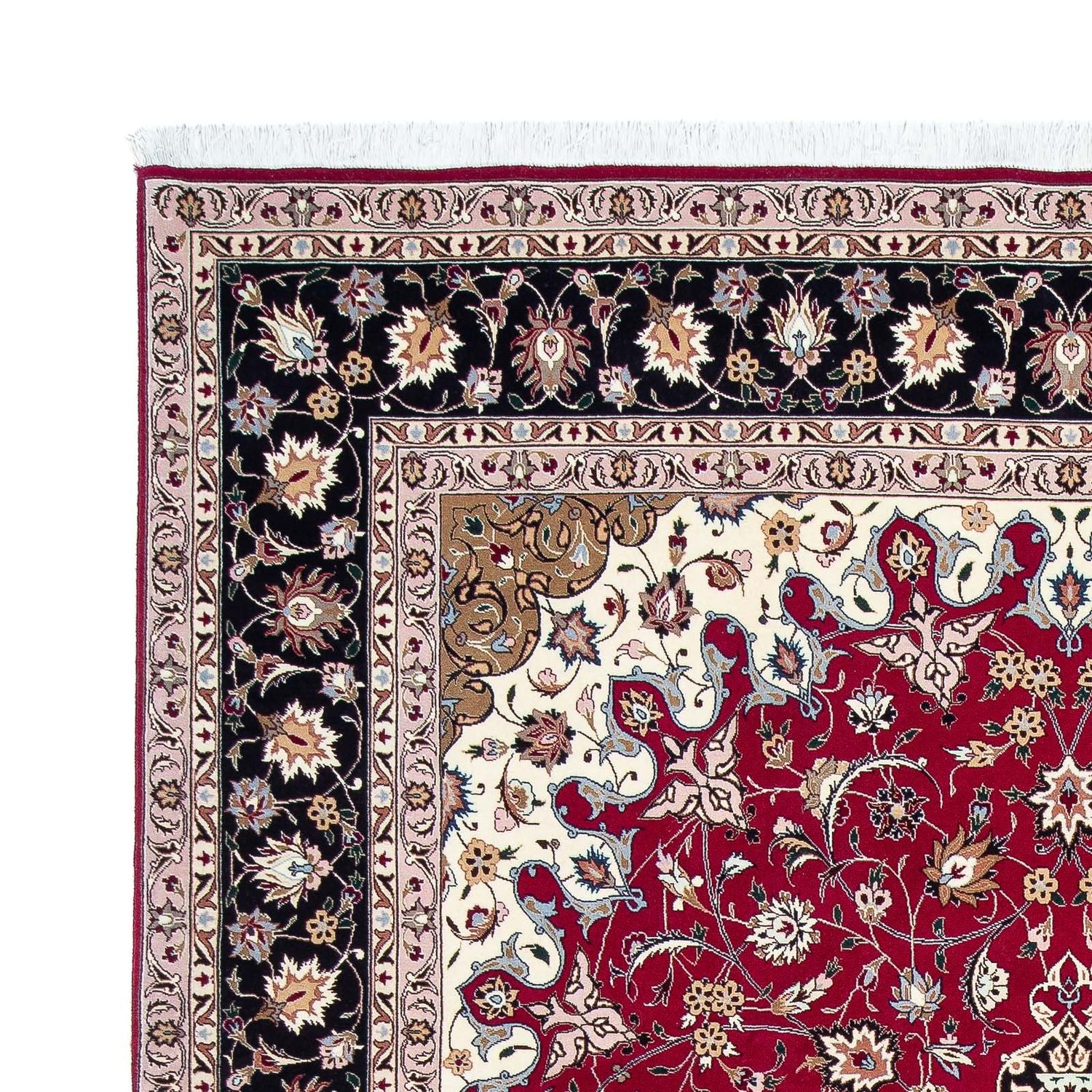 Persisk tæppe - Tabriz - Royal - 316 x 203 cm - mørkerød