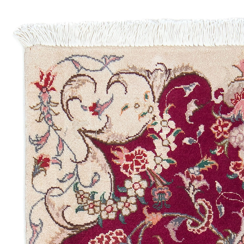 Persisk tæppe - Tabriz - Royal - 90 x 60 cm - mørkerød