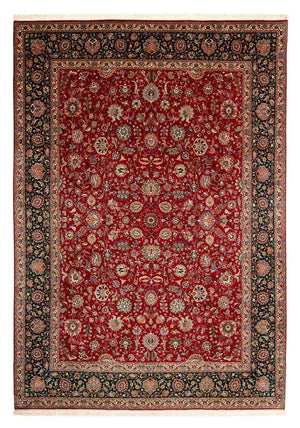 Persisk tæppe - Tabriz - Royal - 388 x 286 cm - mørkerød
