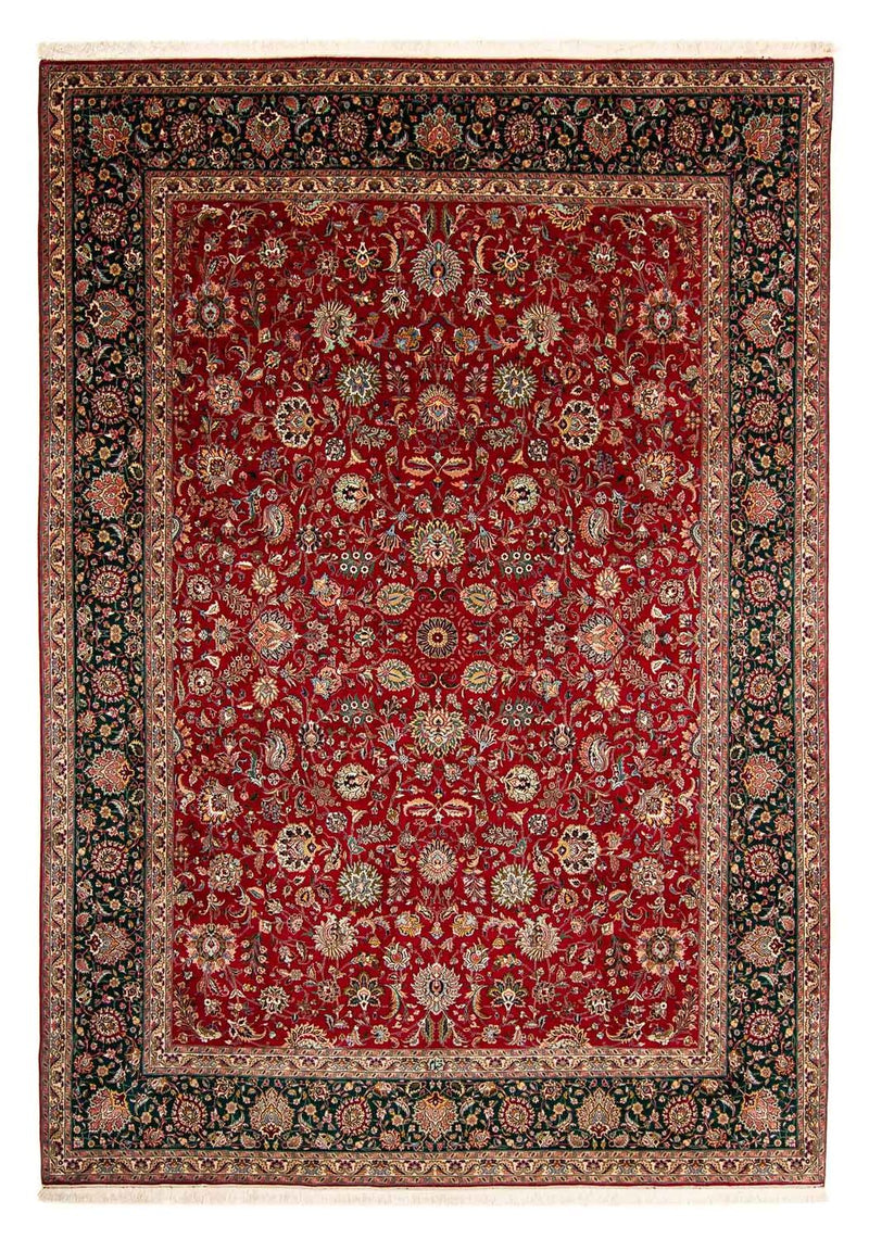 Persisk tæppe - Tabriz - Royal - 388 x 286 cm - mørkerød