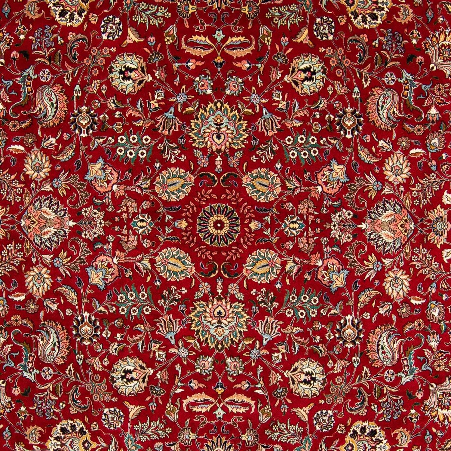 Persisk tæppe - Tabriz - Royal - 388 x 286 cm - mørkerød