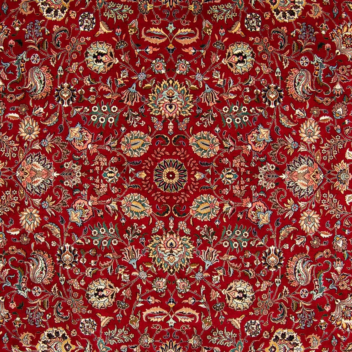 Persisk tæppe - Tabriz - Royal - 388 x 286 cm - mørkerød