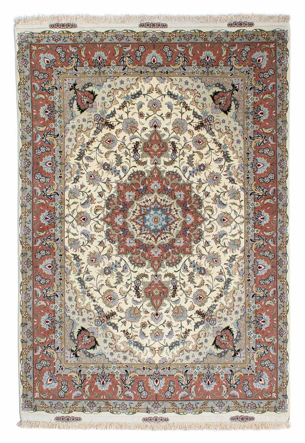 Persisk tæppe - Tabriz - 205 x 150 cm - beige