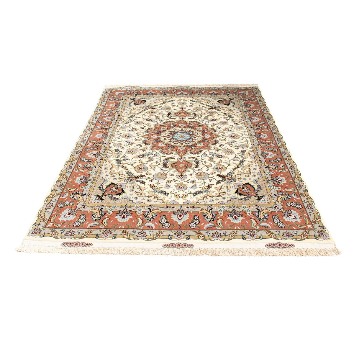 Persisk tæppe - Tabriz - 205 x 150 cm - beige
