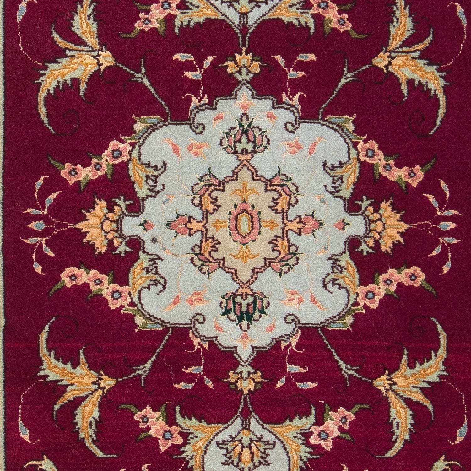 Persisk tæppe - Tabriz - Royal - 90 x 60 cm - mørkerød